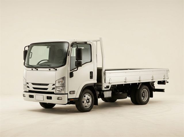 White dropside truck